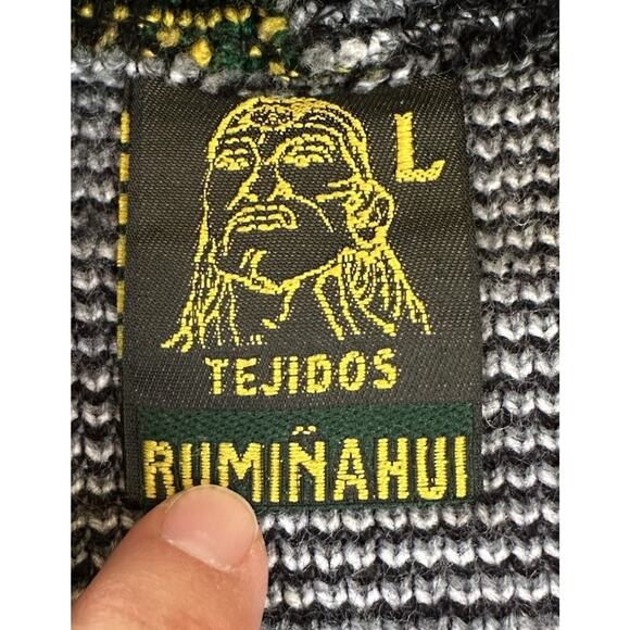 Vintage Tejidos Ruminahui Men's Hooded Bob Marley Graphic Jacket Large Full Zip - Picture 3 of 7